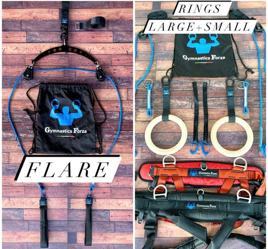 BUNDLE 5 (SAVE 164 USD) rings + flare system (Large and small harness )