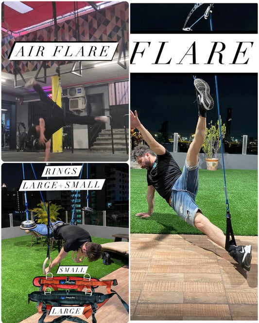 BUNNT 7 (SPARAÐ 245 USD) air flare + flare + hringir system (stór og lítil beisli)