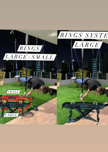 BUNDLE 11 ( SAVE 114 USD) Two  full kit rings  system Large Harness + 1 Small Harness
