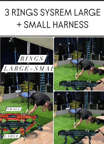 BUNDLE 12 ( SAVE 207 USD) -Three  full kit rings system Large Harnesses + One Small Harness
