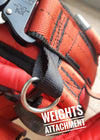 Kid/small red harness — full view
